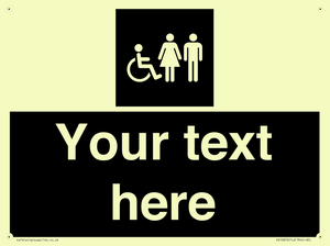 Custom information: black panel disabled female and male